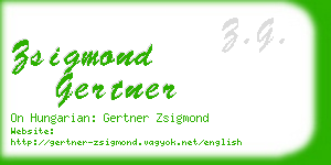 zsigmond gertner business card